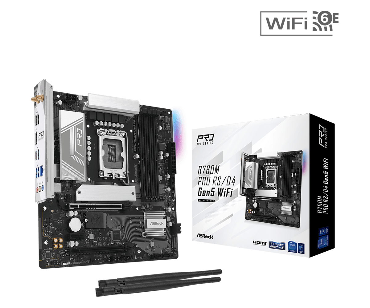 B760M Pro RS/D4 Gen5 WiFi Photos